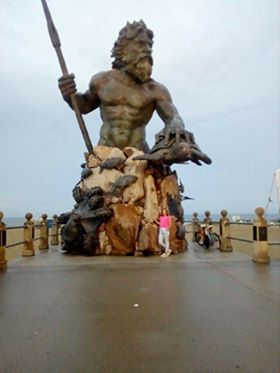Obr.1 socha Neptúna Virginia Beach